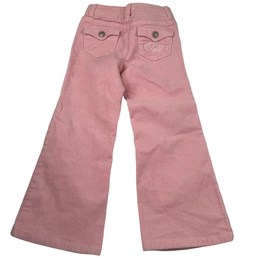 Ralph Lauren Corduroy Pants Girl Size 5 Pink Cotton Preppy Elastic Waste Casual